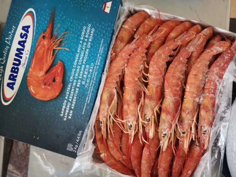 红虾冰冻虾大虾冷冻海捕大虾海鲜水产批发