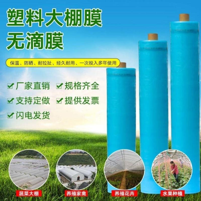 加厚塑料布防老化蔬菜大棚无滴膜防风防水农用养殖白塑料膜塑