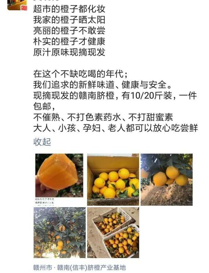江西赣南脐橙一件代发包邮产地直供
