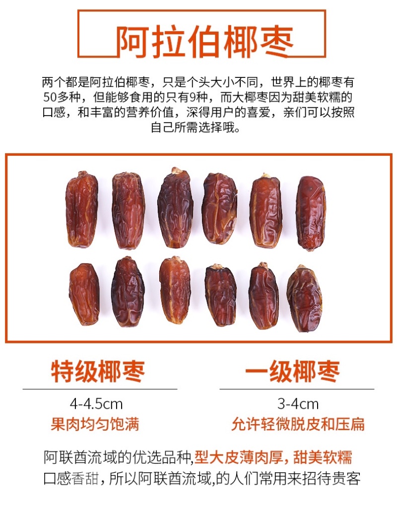 莎特进口特级椰枣软糯香甜
