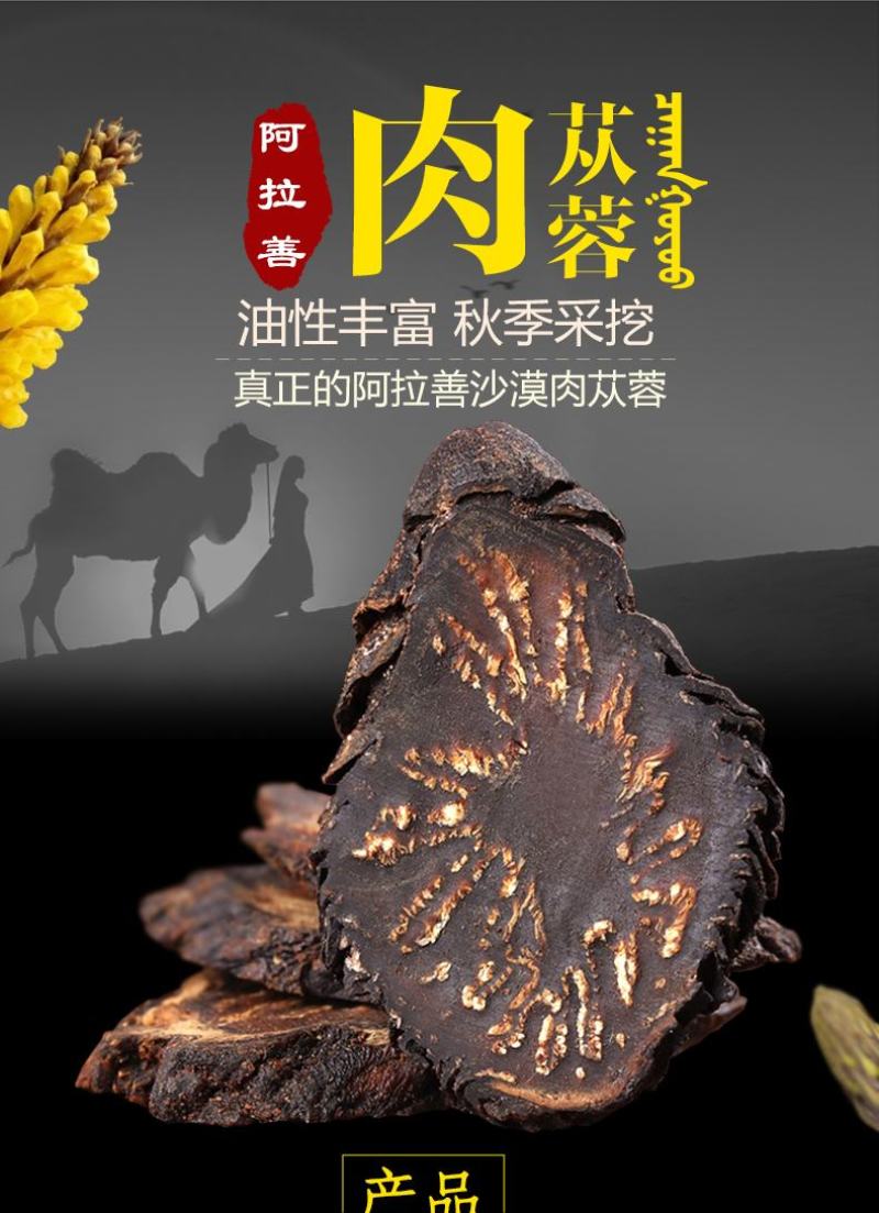 软大芸，阿拉善肉苁蓉，油苁蓉切片，一件批发