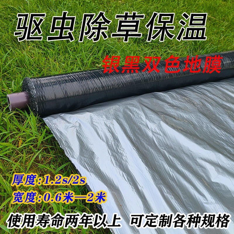农用加厚黑色地膜除草膜薄膜膜果树果园蔬菜大棚草莓专用银黑