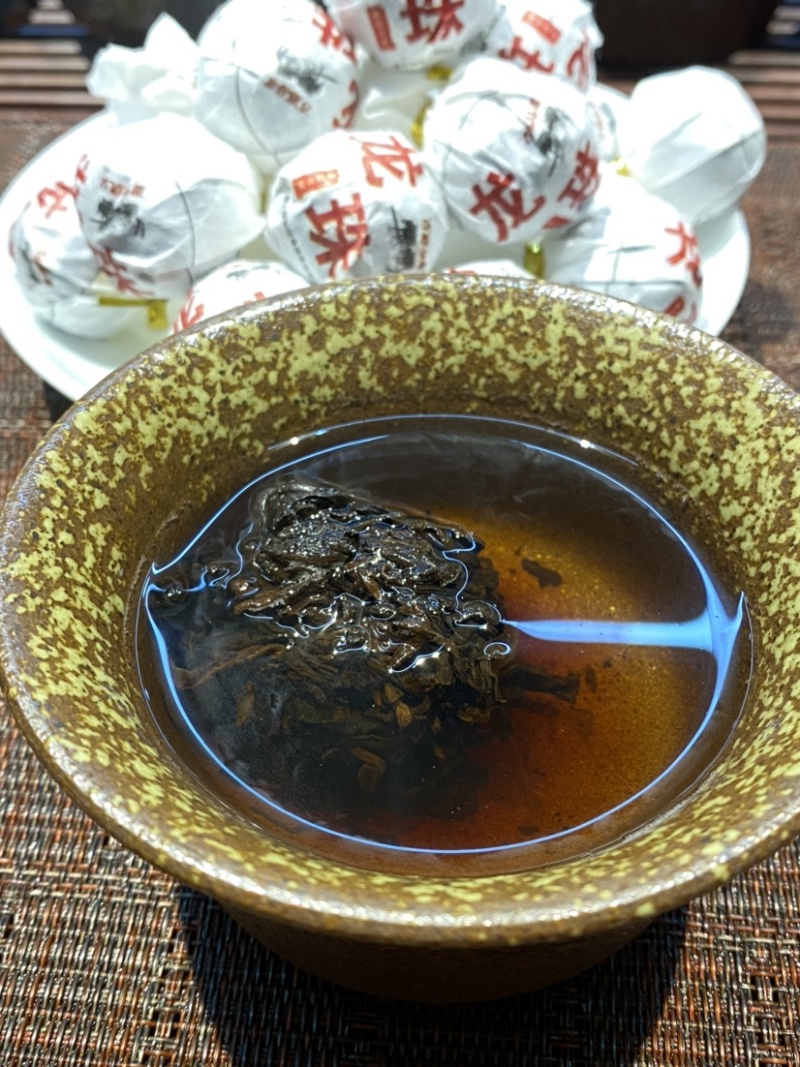 普洱茶熟茶龙珠暖冬茶方便携带好喝耐泡暖冬茶100克包邮