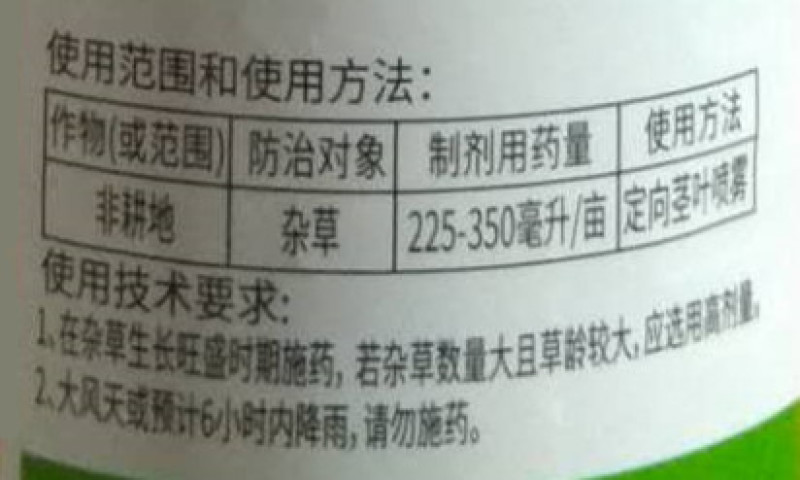 侨昌亿尔剑20%草铵膦非耕地除草剂农药死草烂根不伤作物