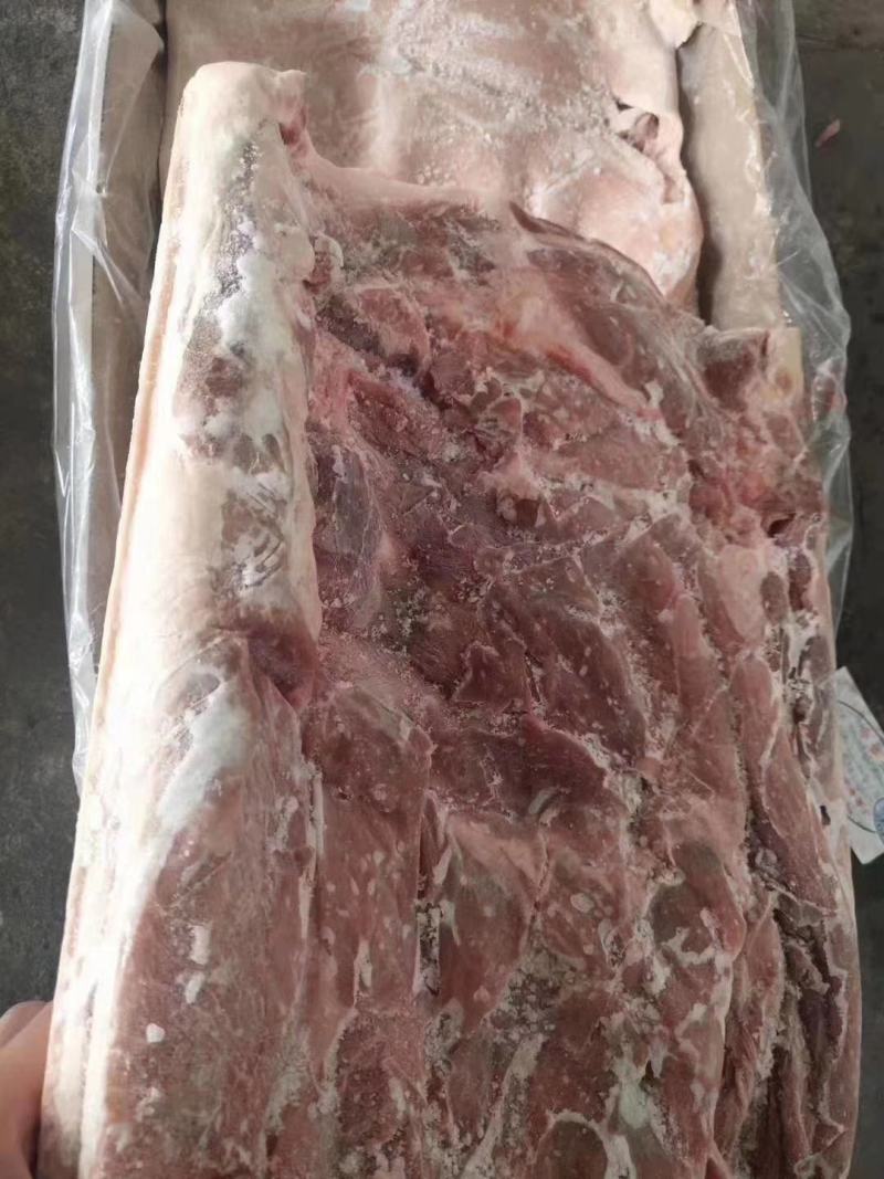 【高质量】后上五花肉，一箱两片装手续齐全欢迎咨询