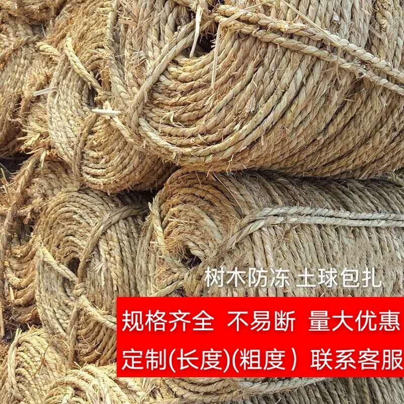 稻草绳防寒防冻保暖捆绑绳保湿树木移栽打土球包扎包装编织草