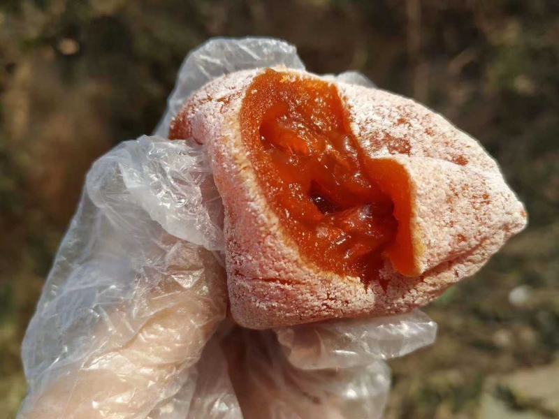 正宗霜降吊柿饼产地直供青州临朐隐士流心霜饼红饼