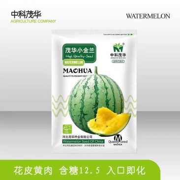 茂华小金兰礼品西瓜种子，圆形，含糖12.6，沙脆多汁