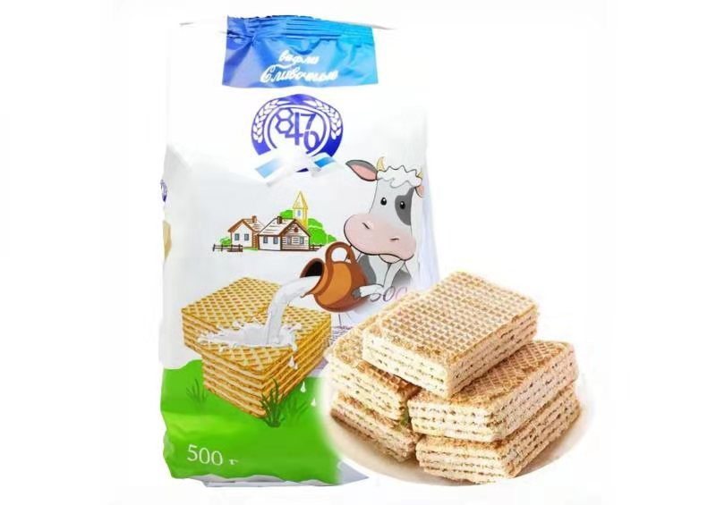 出售批发俄罗斯奶油威化饼干饼干零食网红休闲食品