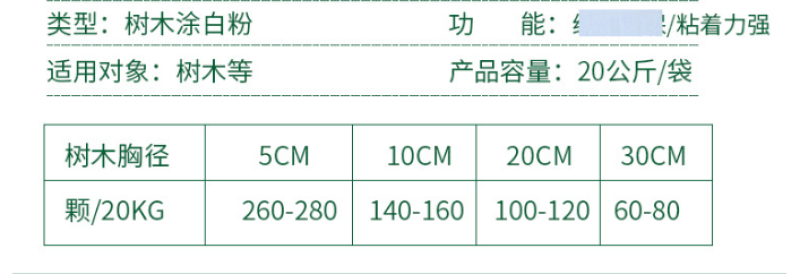树干涂白剂绿化树果树涂白粉防虫抗寒杀菌20kg袋