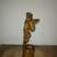 槐木笔筒，人工雕刻高28cm.款8cm.笔筒深度4c
