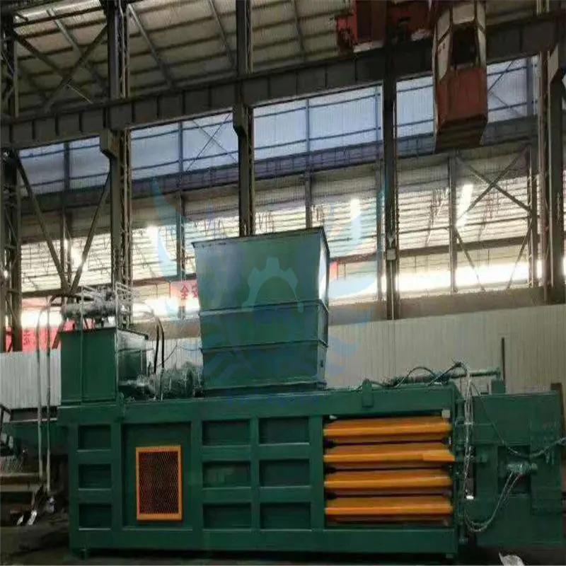 大型废纸箱塑料瓶易拉罐卧式打包机全自动液压打捆成型设备