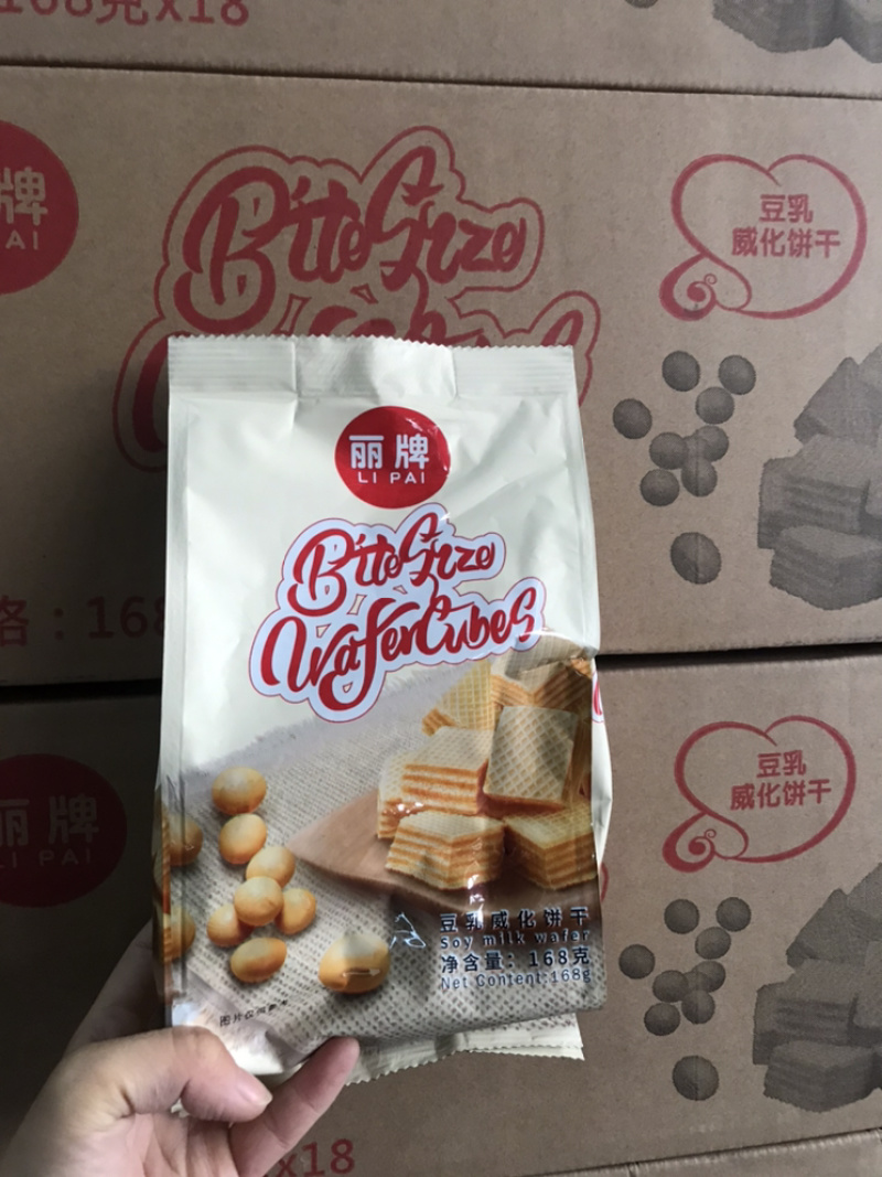 丽牌豆乳威化