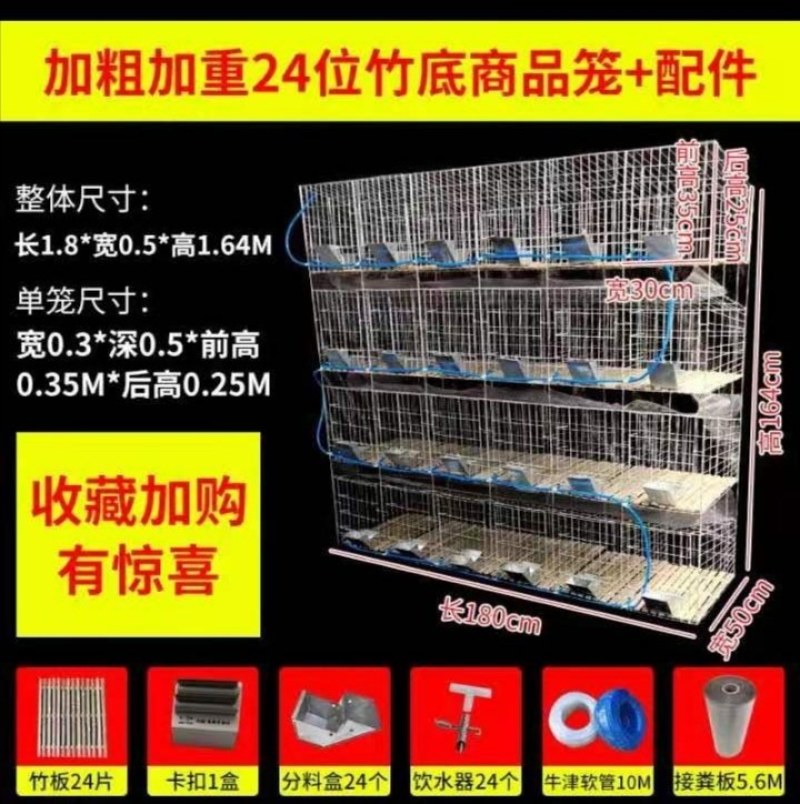 加粗24位兔笼12位养殖笼9位子母兔笼大号兔笼养殖场专用