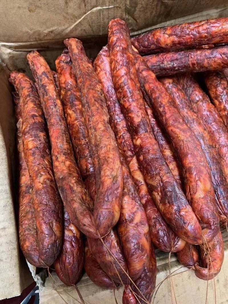 纯肉香肠腊肠干度好，颜色好，地摊展会集市产品