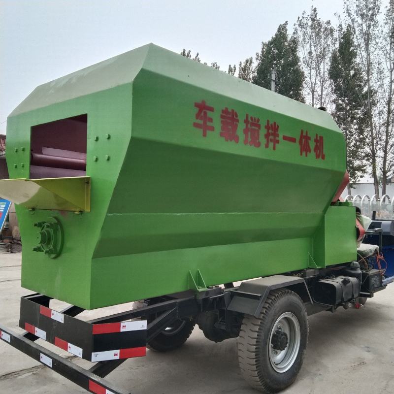 车载式搅拌撒料一体车，一机多用，节省时间