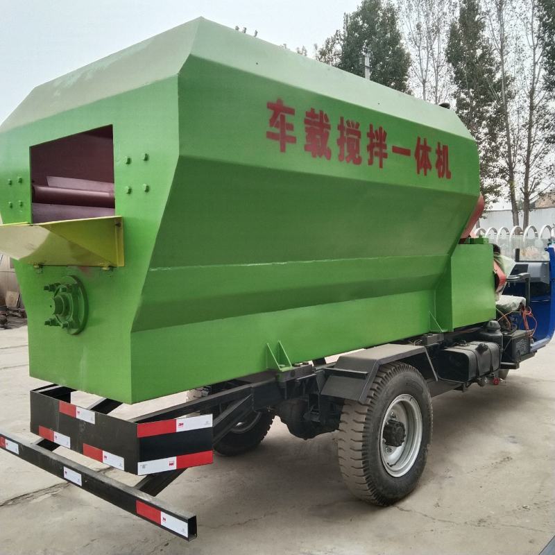 车载式搅拌撒料一体车，一机多用，节省时间