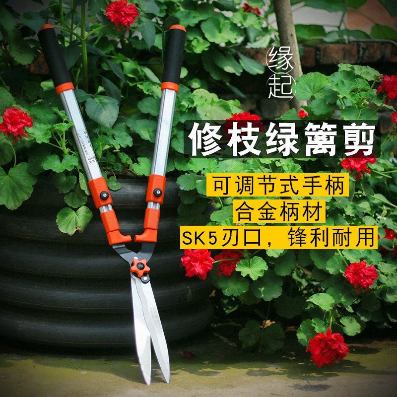 绿篱剪大剪刀伸缩园林剪强力园艺家用草坪修剪花草剪树枝