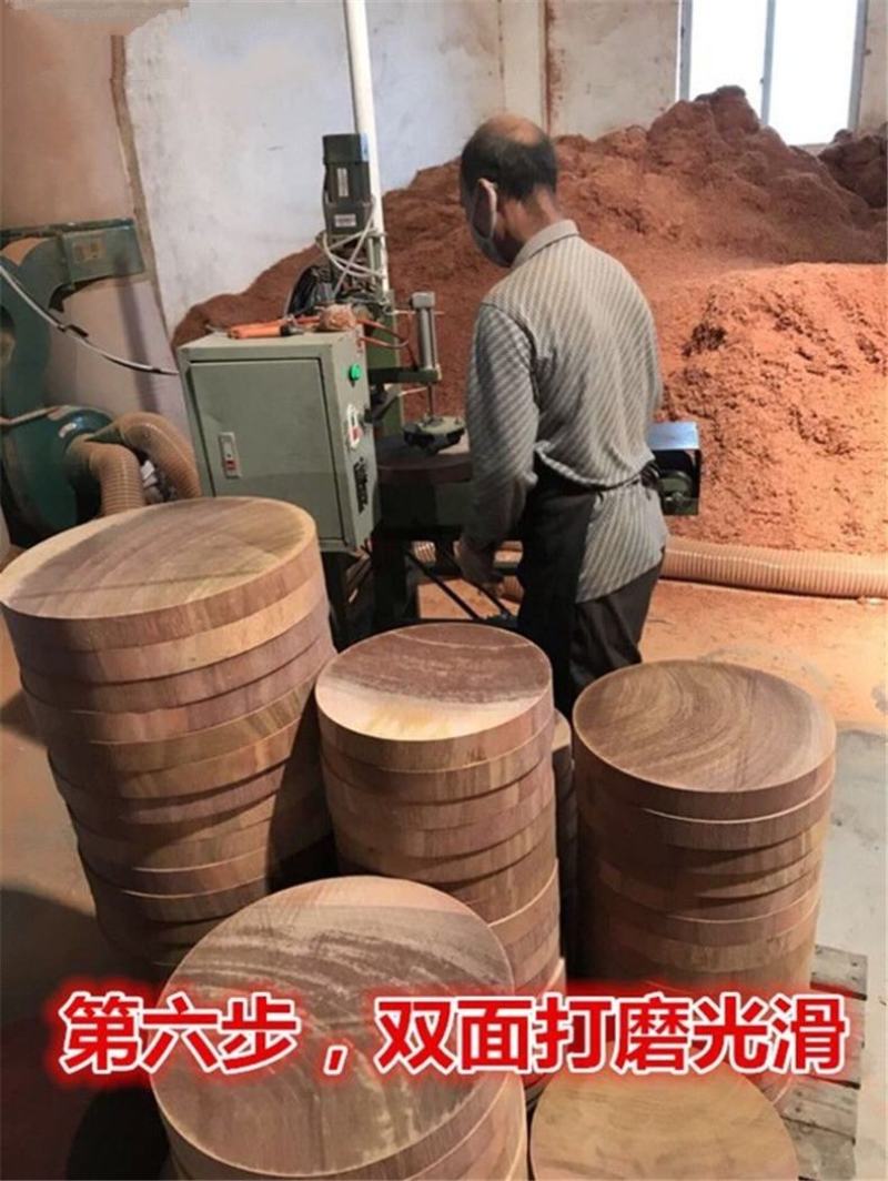 越南铁木砧板切菜板面板实木砧板家用菜板抗菌防霉圆形菜墩子