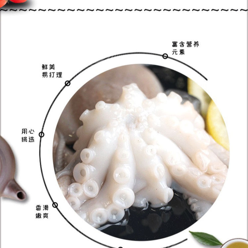 迷你八爪鱼鲜活冷冻小章鱼整只小八爪鱼爆头海鲜水产火锅食材