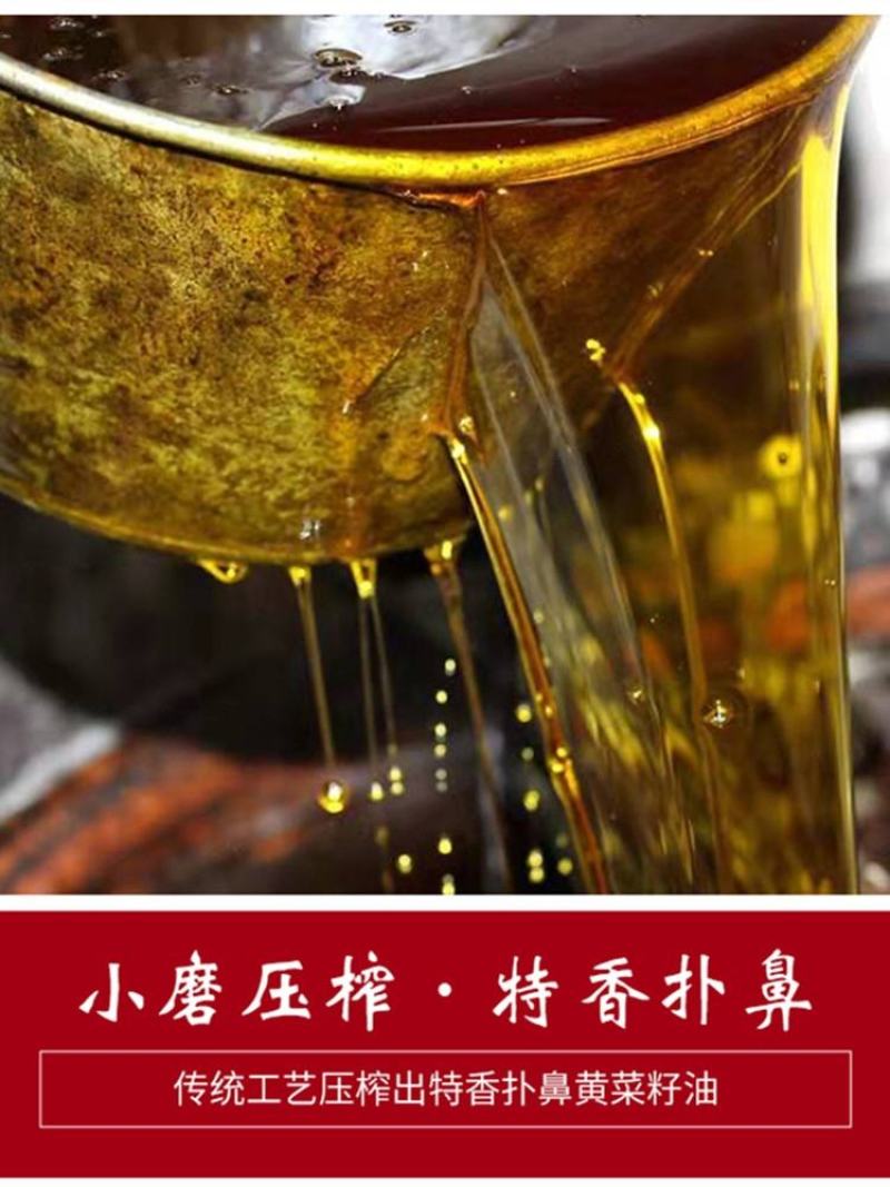 现榨新油菜籽油食用菜籽油传统工艺自榨微利跑量不纯不正包退