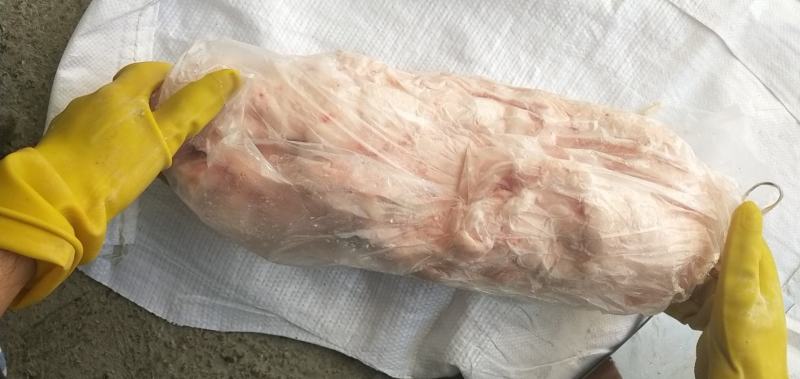 猪副产品鲜冻板油肚腩膘