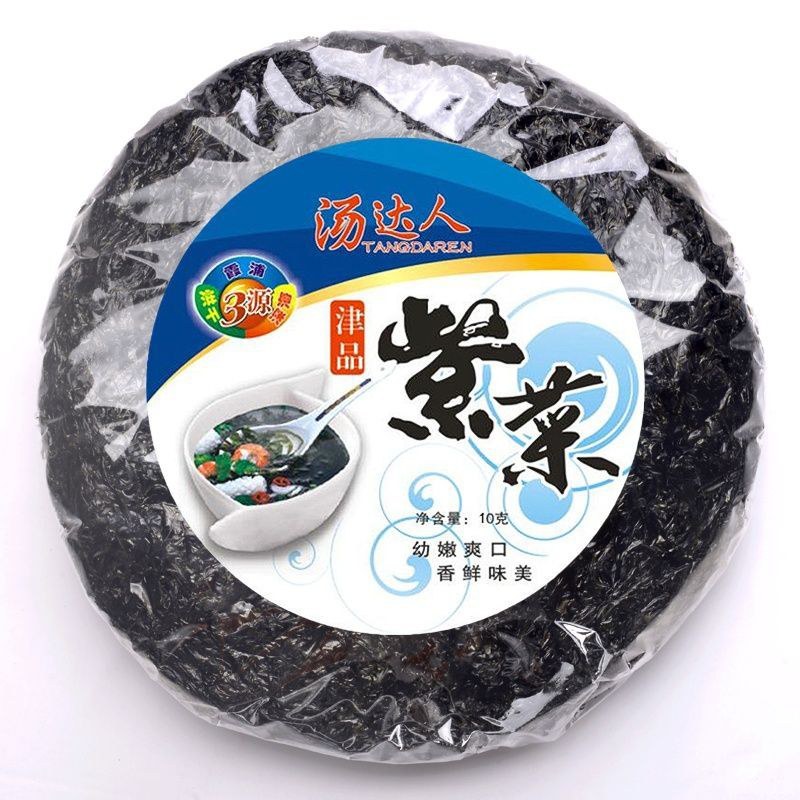 福建霞浦汤达人紫菜净克菜圆饼菜