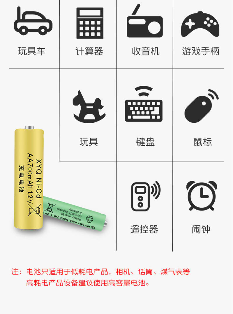5号电池充电器5号7号电池通用电池充电器套装USB充电电