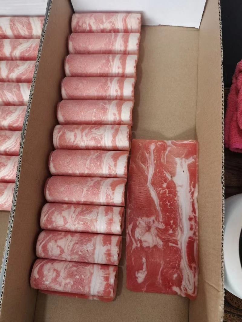谷饲雪花肥牛切片，高品质产品