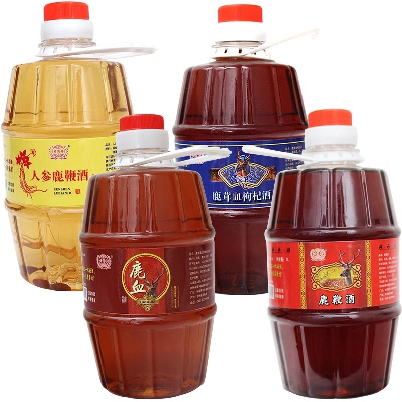 鹿茸血酒鹿血酒人参鹿鞭酒35度4桶包邮4L枸杞酒白酒