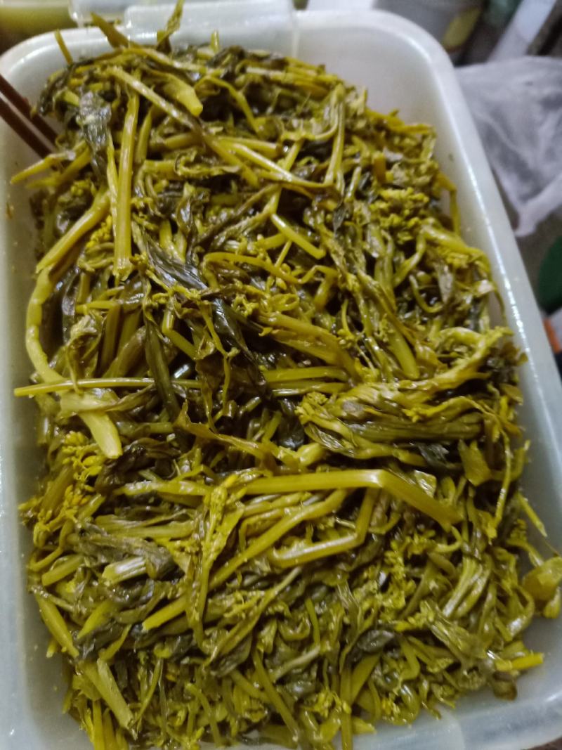 云南普洱腌制青菜苔菜花