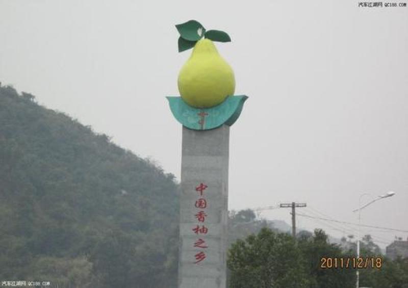 江永粗石江沙田柚#富发果业产地代办点，特点皮薄多汁含糖高
