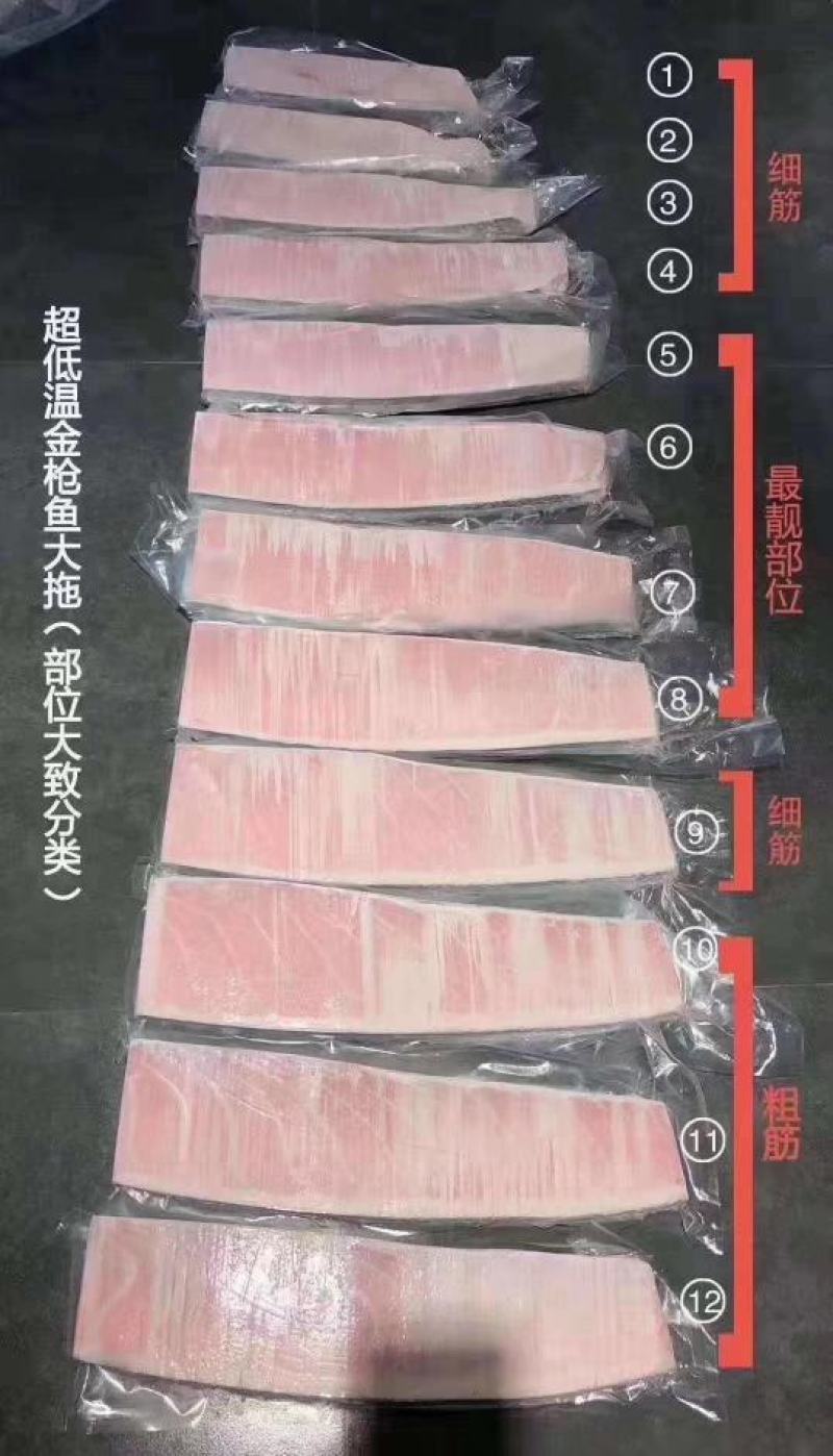 超低温金枪鱼大腹中腹天身白金枪大目马苏鱼脖