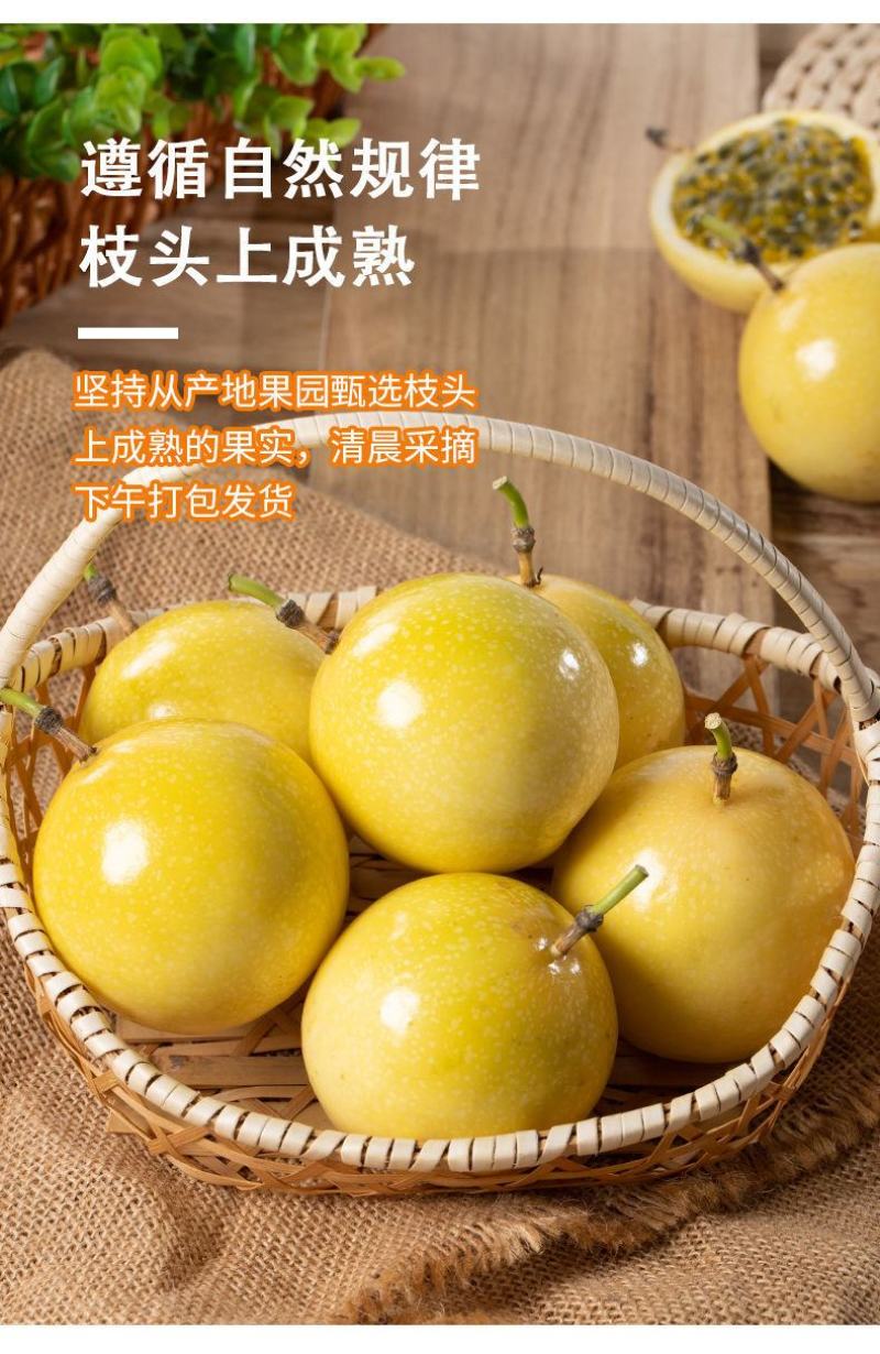 黄金百香果大果5斤3斤12个应季新鲜水果黄色皮鸡蛋果整箱