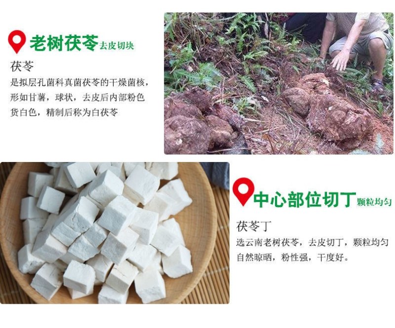 【新货上市】茯苓丁白茯苓茯苓粉伏苓茯苓块