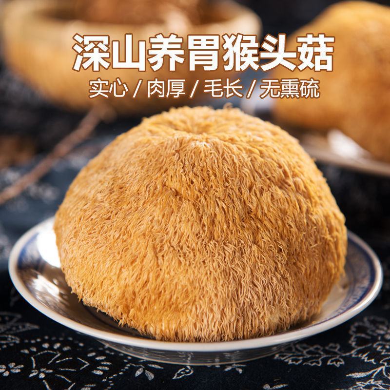大兴安岭猴头菇干货特级野生猴头菌山猴头东北精选煲汤养好胃