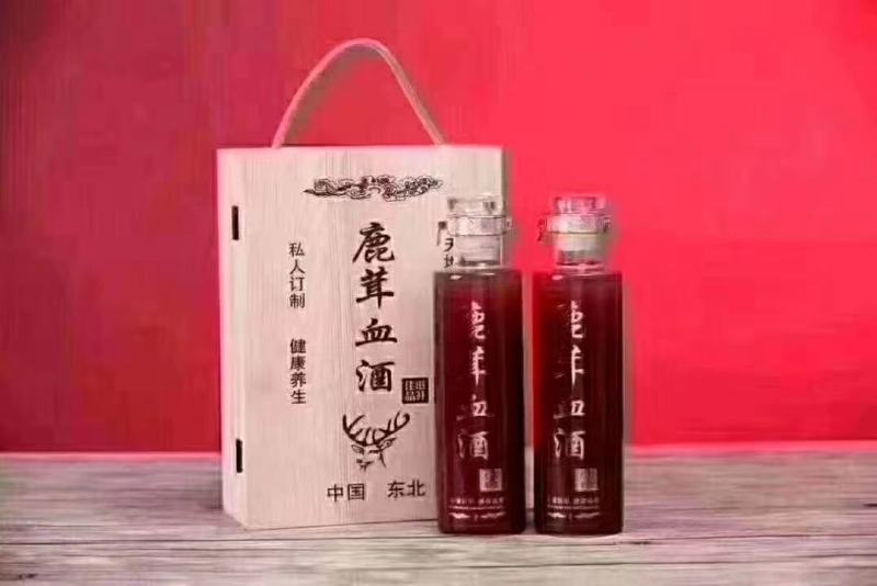 鹿茸血礼盒鹿茸血酒。