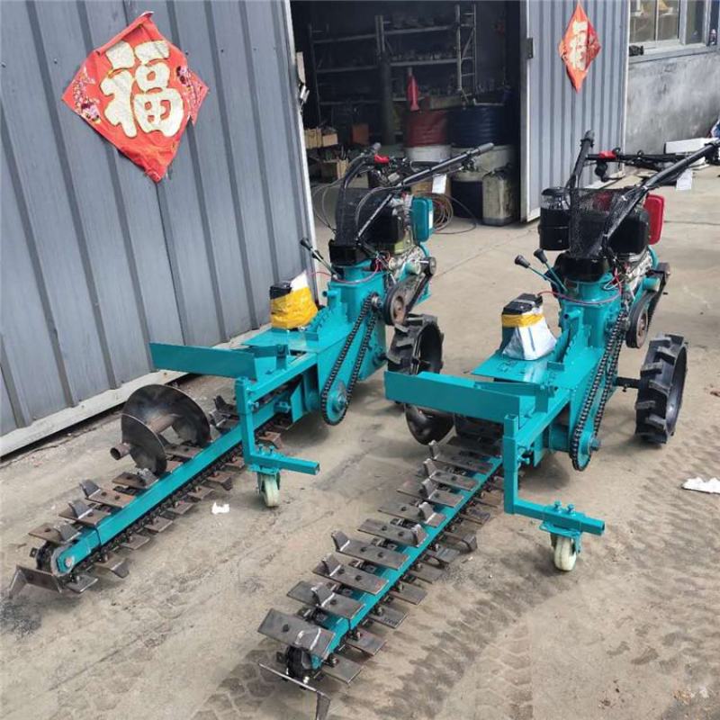 手扶开沟机深沟工程农用果园开沟小型链条式开沟机