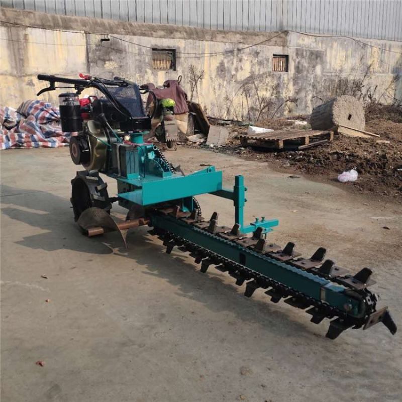 手扶开沟机深沟工程农用果园开沟小型链条式开沟机