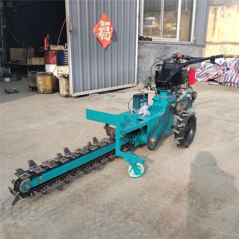 手扶开沟机深沟工程农用果园开沟小型链条式开沟机