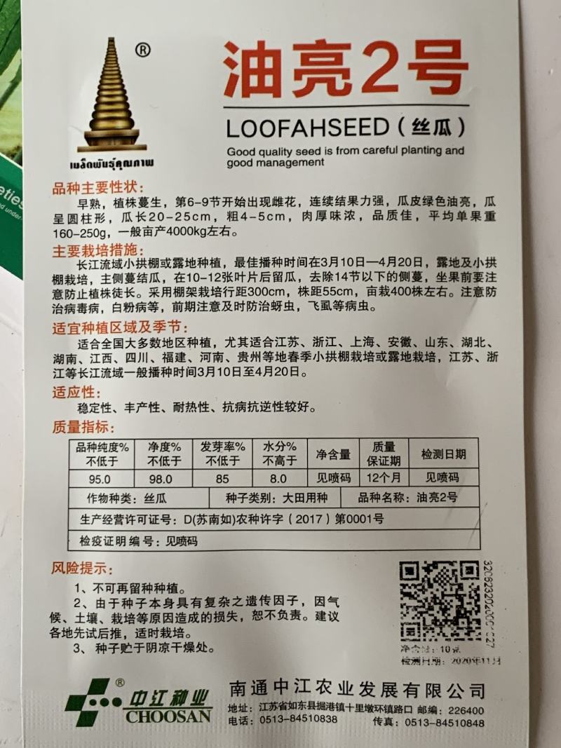 油亮短油皮丝瓜种子高产短丝瓜25-30厘米油亮原袋发货