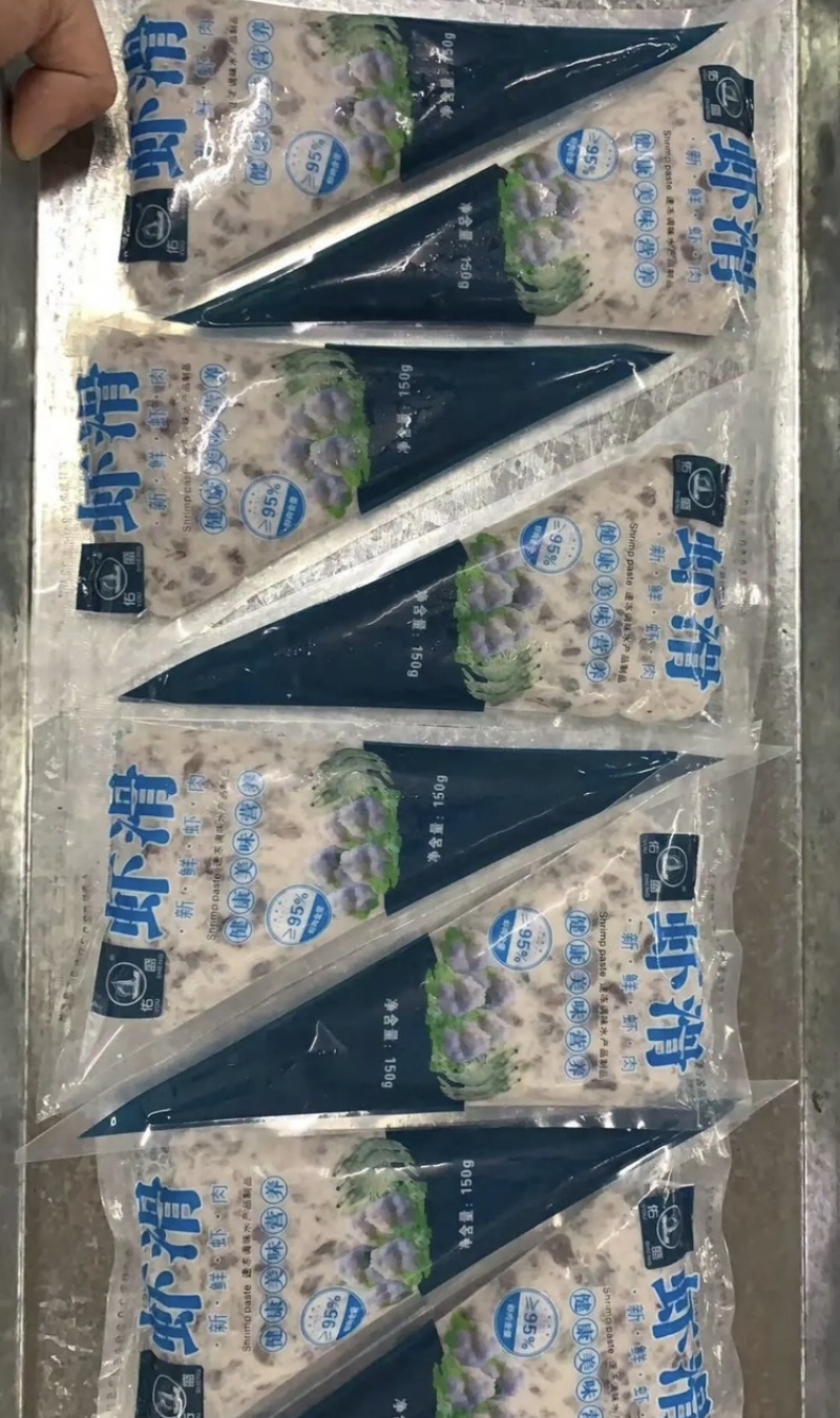 高品质虾滑，净虾肉含量95%，30包/件，150克/包