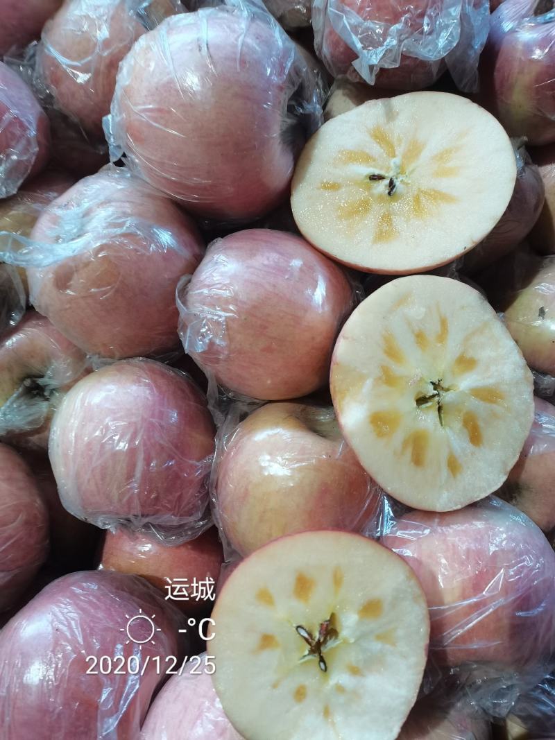 山西运城冰糖心膜袋红富士苹果口感脆甜多汁