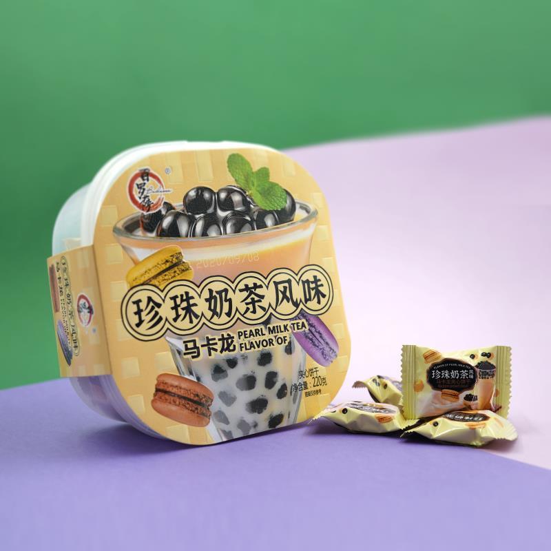 百罗萨西瓜味马卡龙夹心饼干办公追剧零售保鲜盒包装香酥甜脆