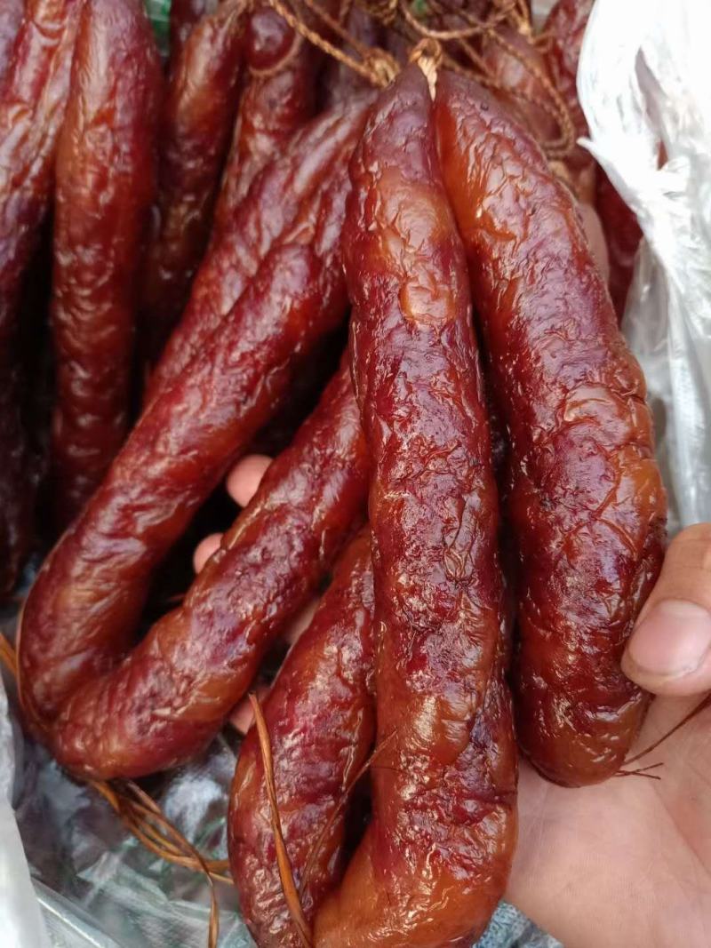 纯肉腊肠，传统手工川味麻辣肠，五香肠，风干肠