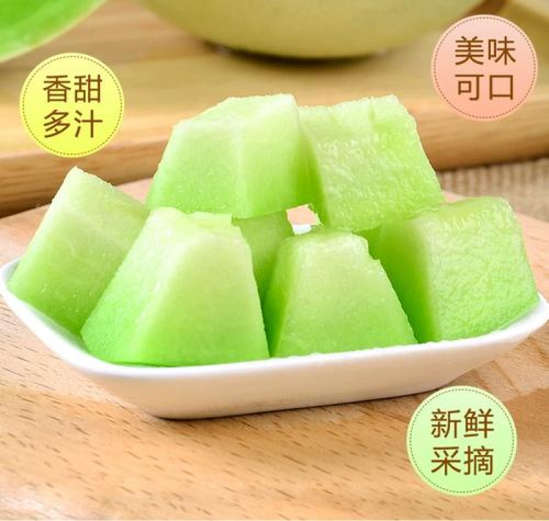 玉姑甜瓜绿皮绿肉香瓜甜瓜主产区代收代发全国批发市场与商超
