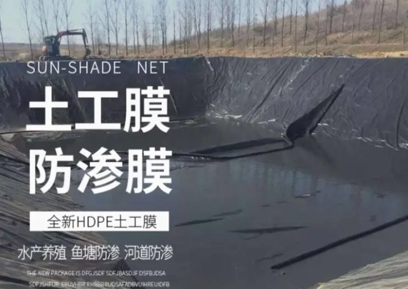 全新全黑膜料聚乙烯抗老化《寿命长》耐用土工膜鱼塘防渗膜