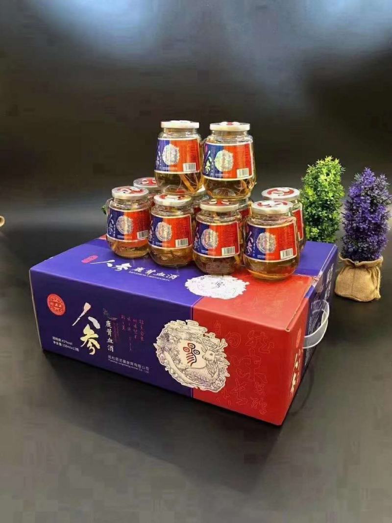 新款《长白山人参虫草酒》一箱12瓶一瓶3两厂家批发包邮