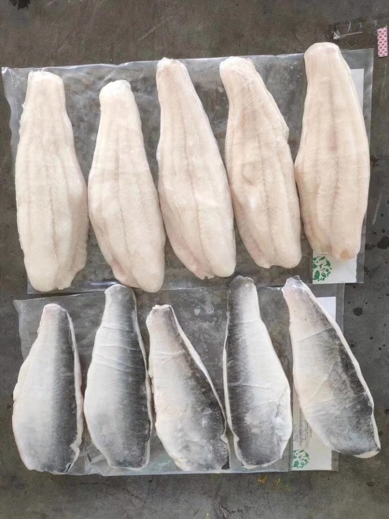 巴沙鱼柳开背带皮整件批发规格7-8-9成货