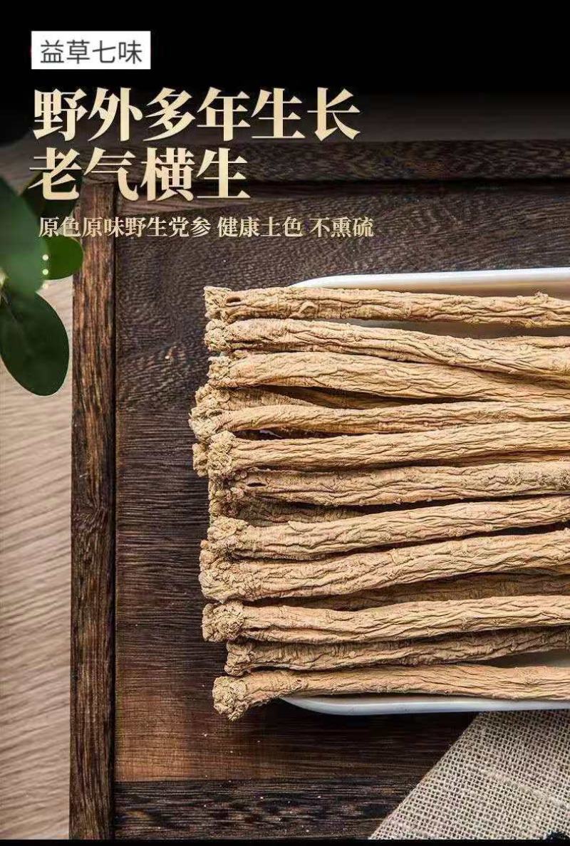 甘肃岷县原产地无硫精品党参大条全个